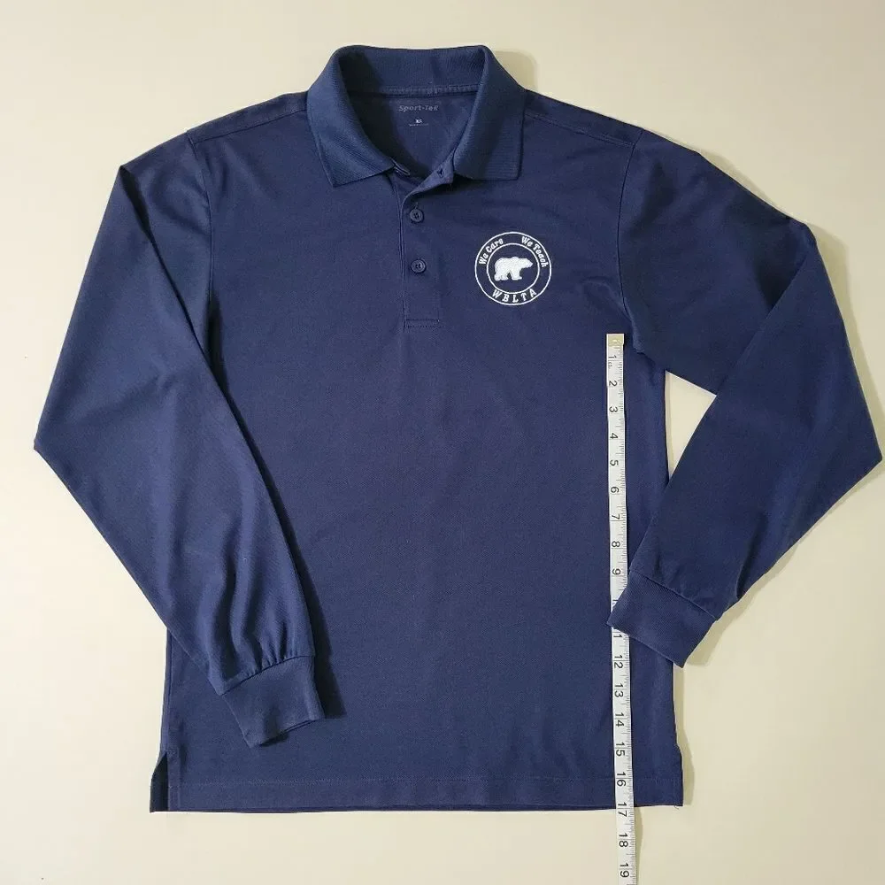 Sport-Tek® Women’s Navy Long Sleeve Micropique Sport-Wick® Polo